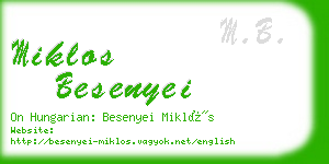 miklos besenyei business card